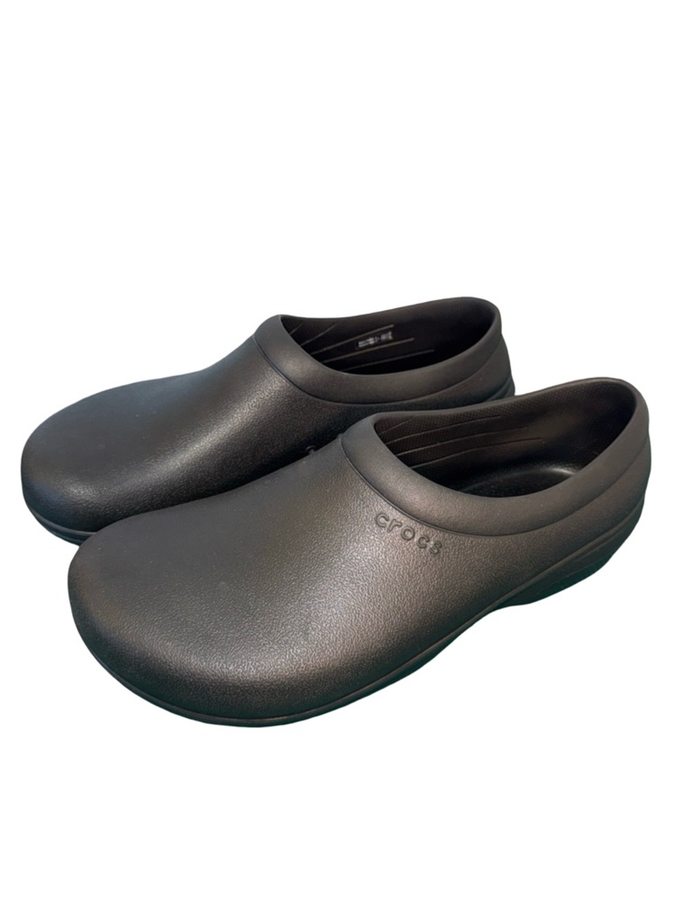 Crocs On The Clock Work Clogs Men's 13 Black Slip Resistant Work Shoes